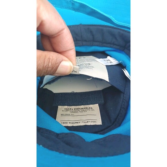 Tilley Kids Mini T1 Bucket Hat Sz Medium Bright Blue Unisex UPF 50 Outdoors New - Picture 8 of 13